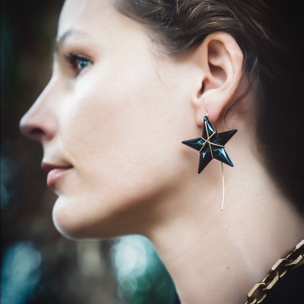 Handmade Stellar Star Stud Earrings